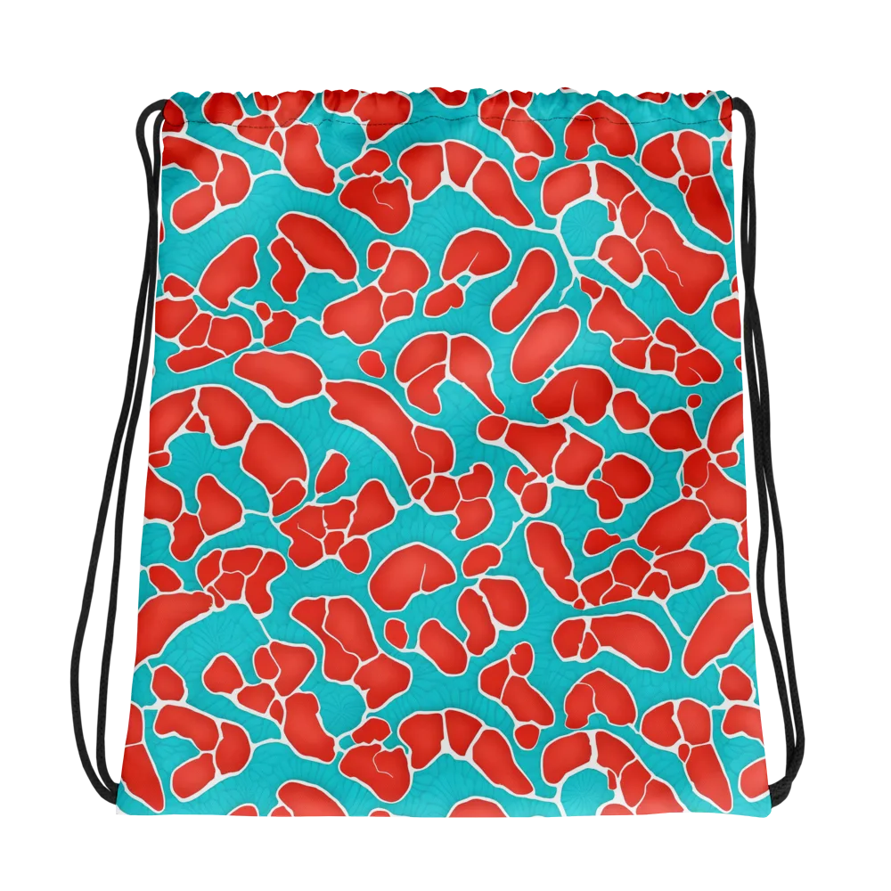 Turquoise Reef on Drawstring Bag — Photo