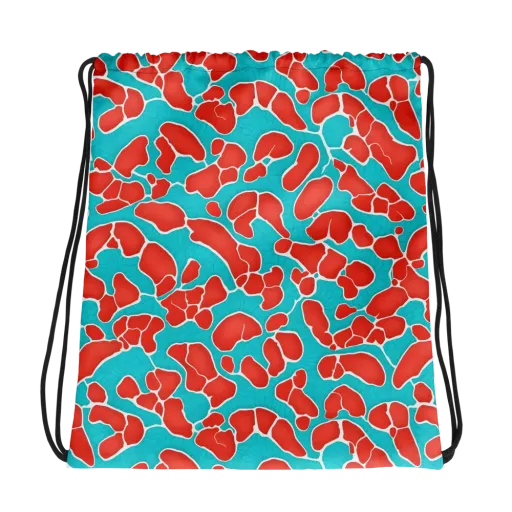 Turquoise Reef on a Drawstring Bag