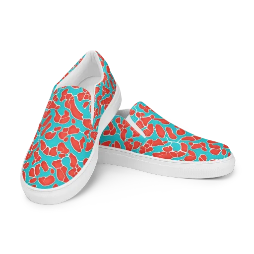 Turquoise Reef on a Women's Slip-On Canvas Shoes