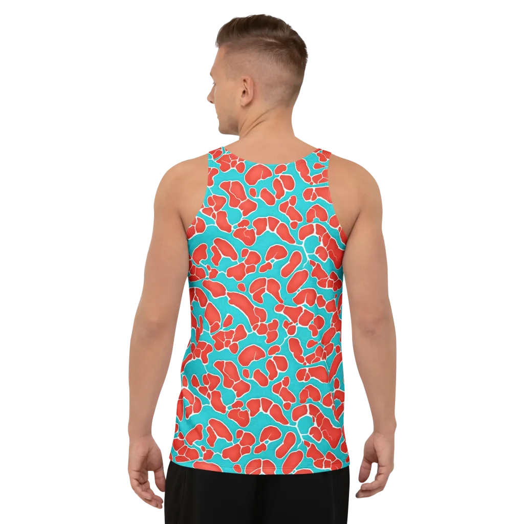 Turquoise Reef on Men's Tank Top — Back