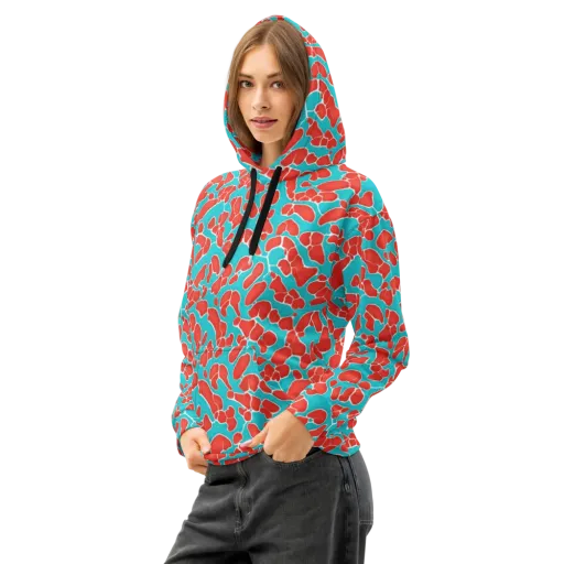 Turquoise Reef on a Cotton Hoodie
