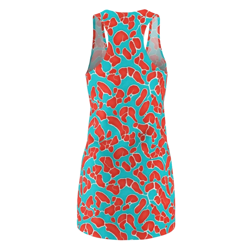 Turquoise Reef on Racerback Dress — Back