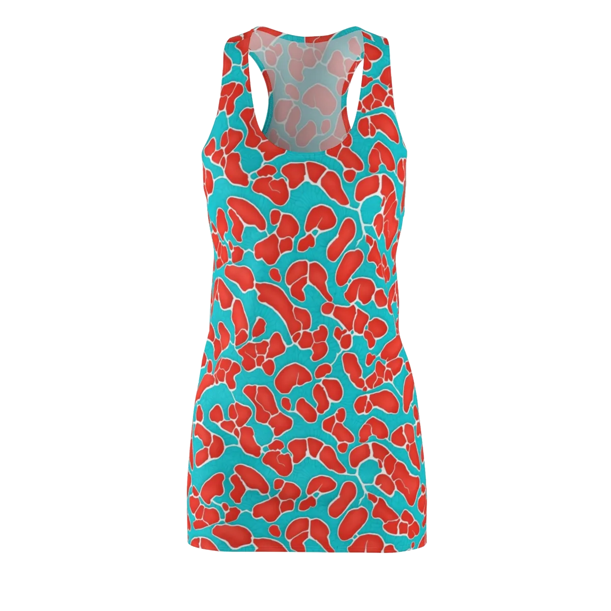 Turquoise Reef on Racerback Dress — Front