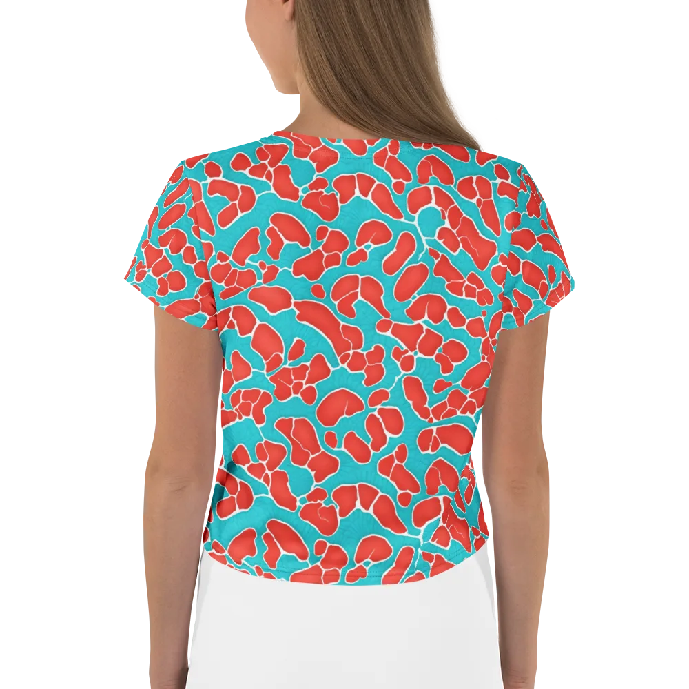 Turquoise Reef on Crop Tee — Back