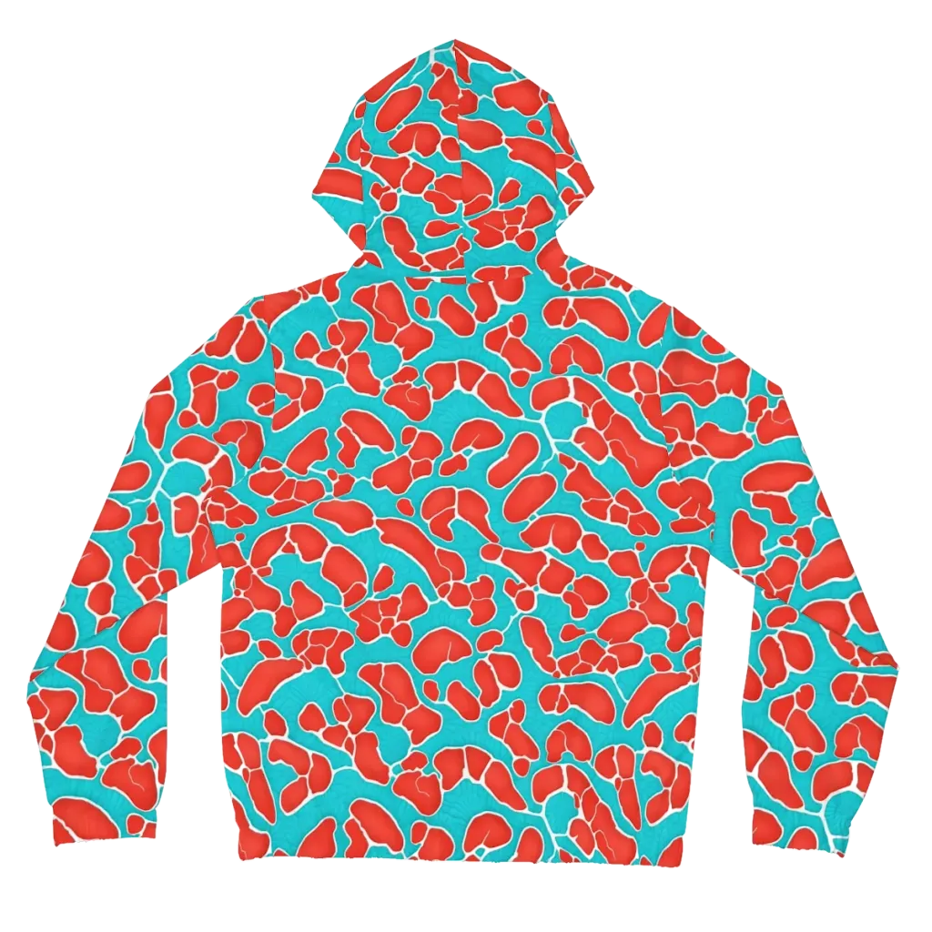 Turquoise Reef on Women's Full-Zip Hoodie — Back