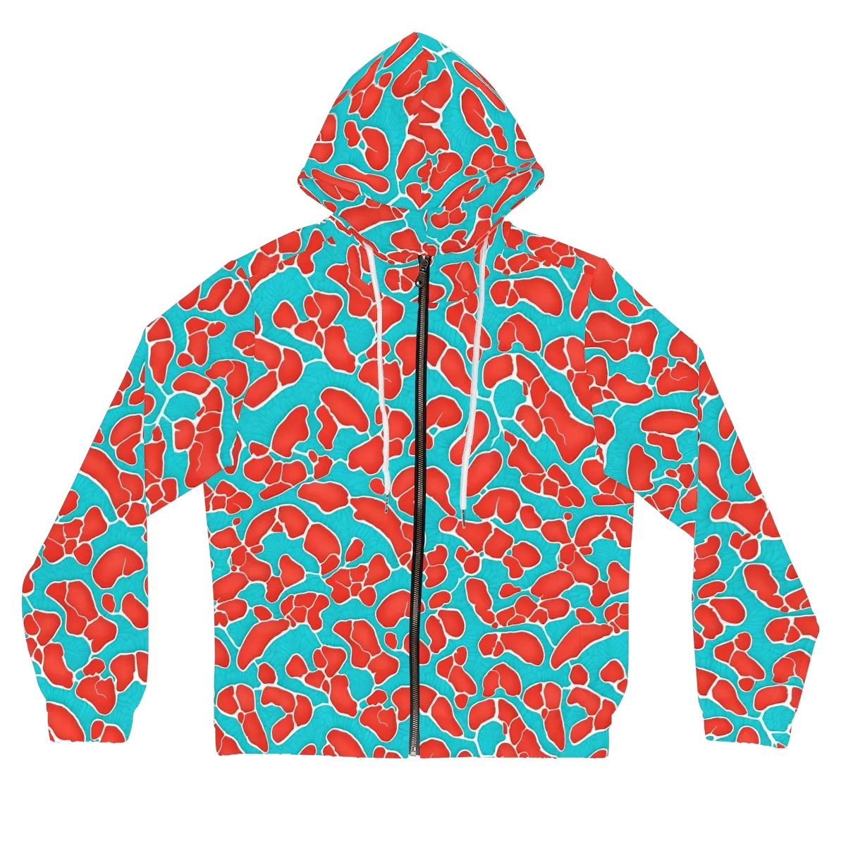 Turquoise Reef on Women's Full-Zip Hoodie — Front