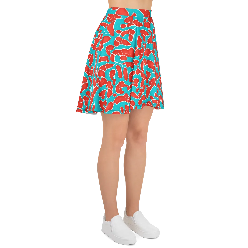 Turquoise Reef on Skater Skirt — Right