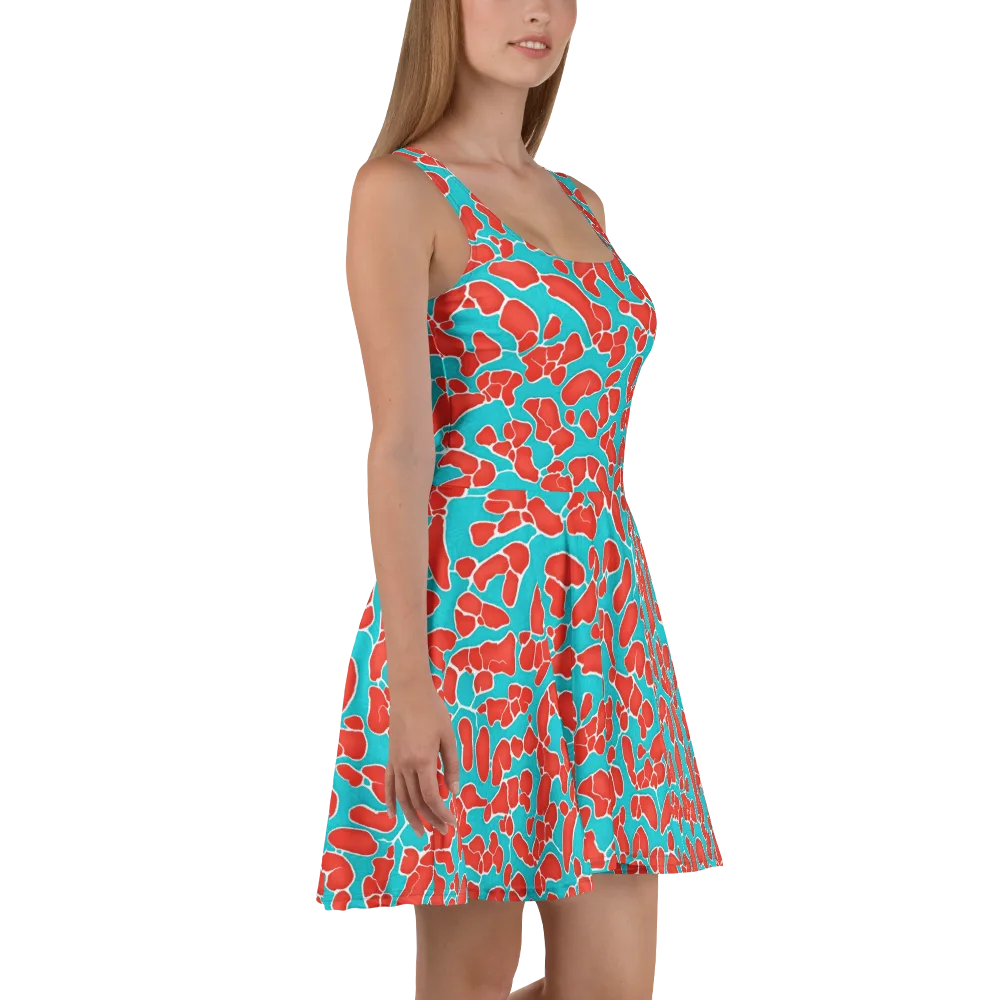 Turquoise Reef on Skater Dress — Right
