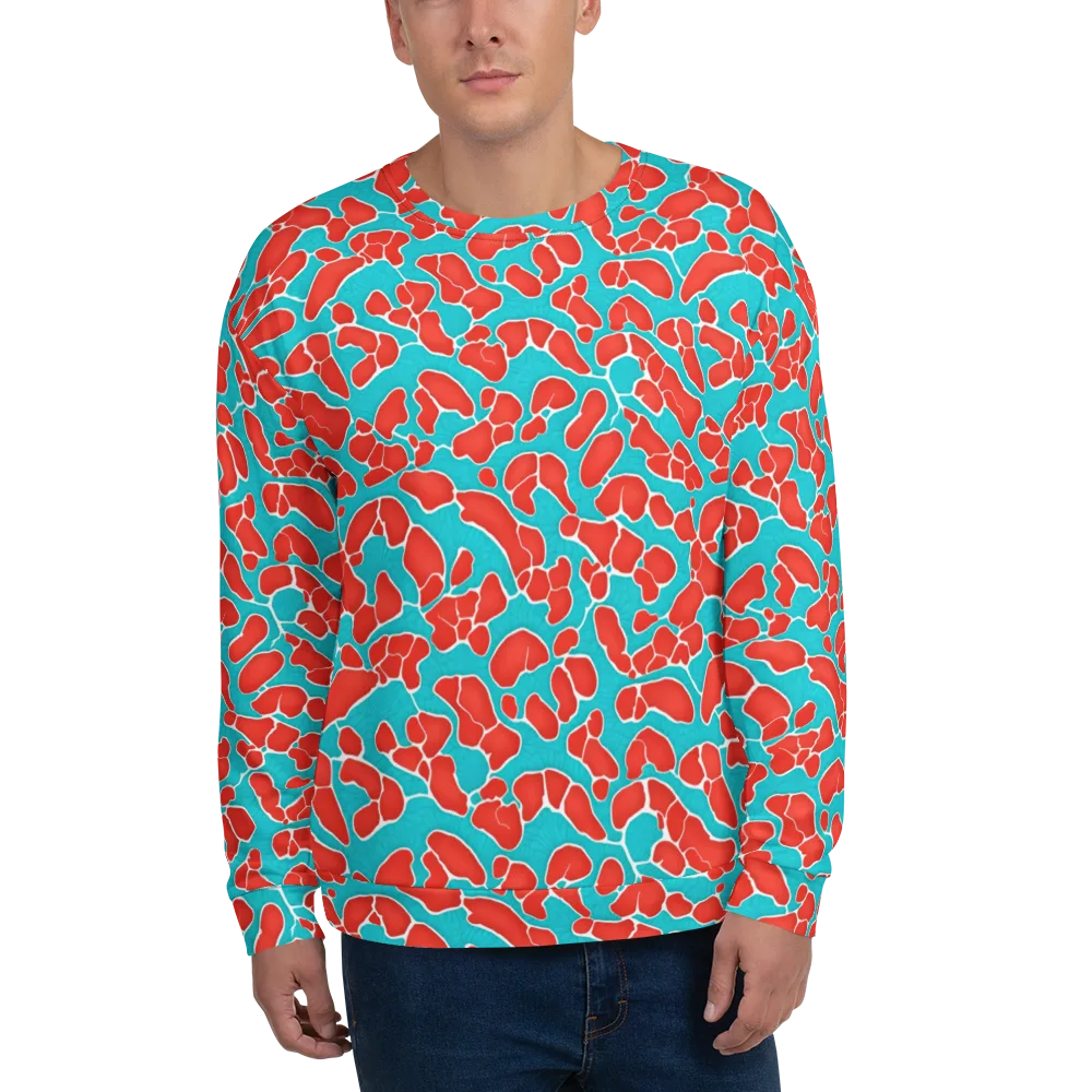 Turquoise Reef on Sweatshirt — Front