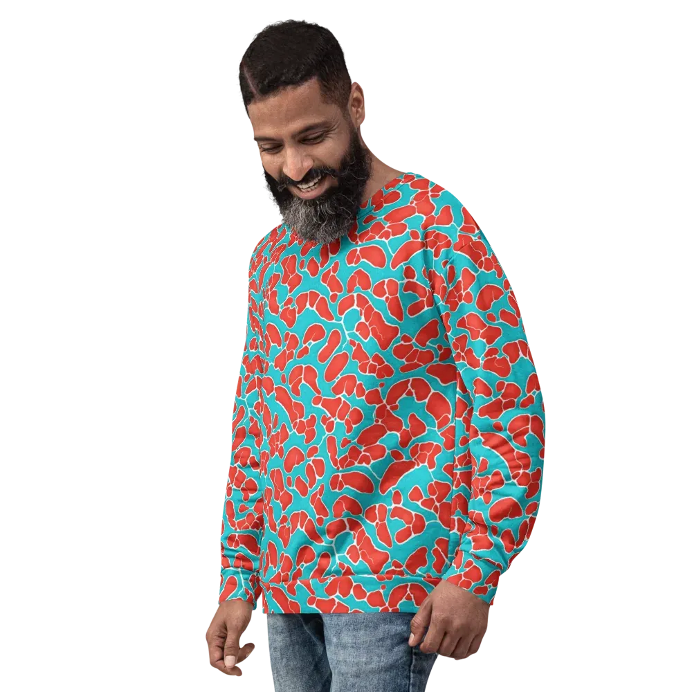 Turquoise Reef on Sweatshirt — Left Front