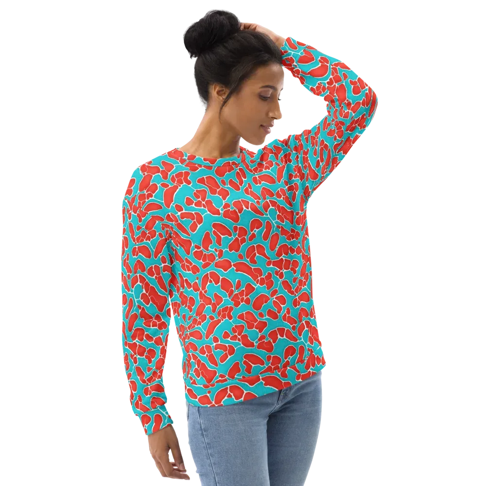 Turquoise Reef on Sweatshirt — Right Front