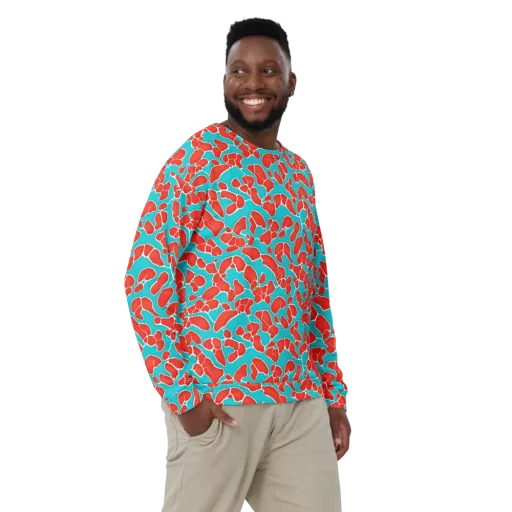 Turquoise Reef on a Sweatshirt