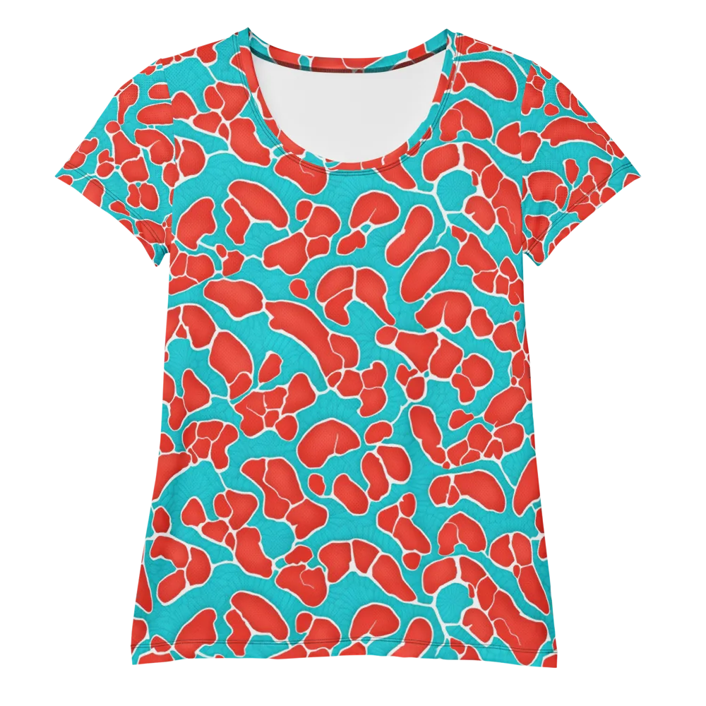 Turquoise Reef on Women's Athletic T-Shirt — Front