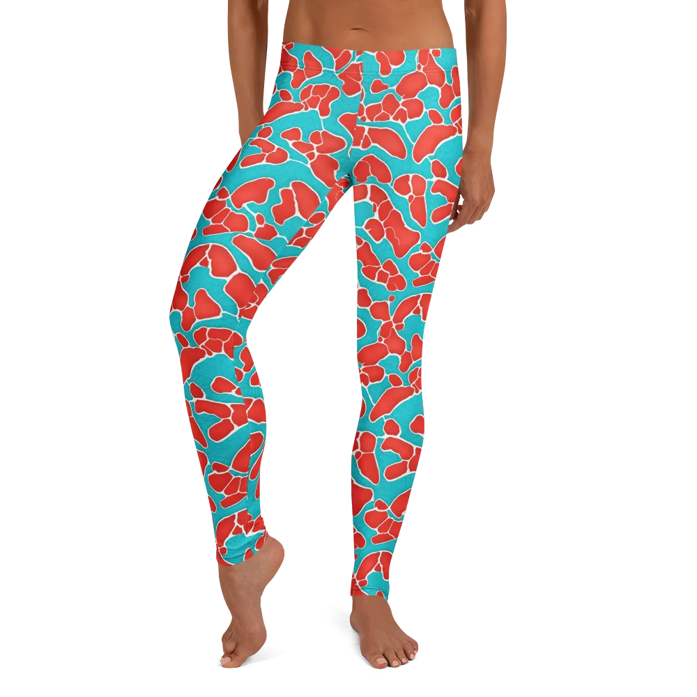 Turquoise Reef on Leggings — Front