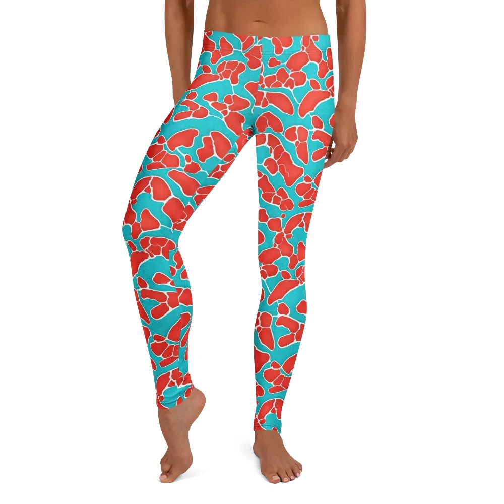 Turquoise Reef on Leggings — Front