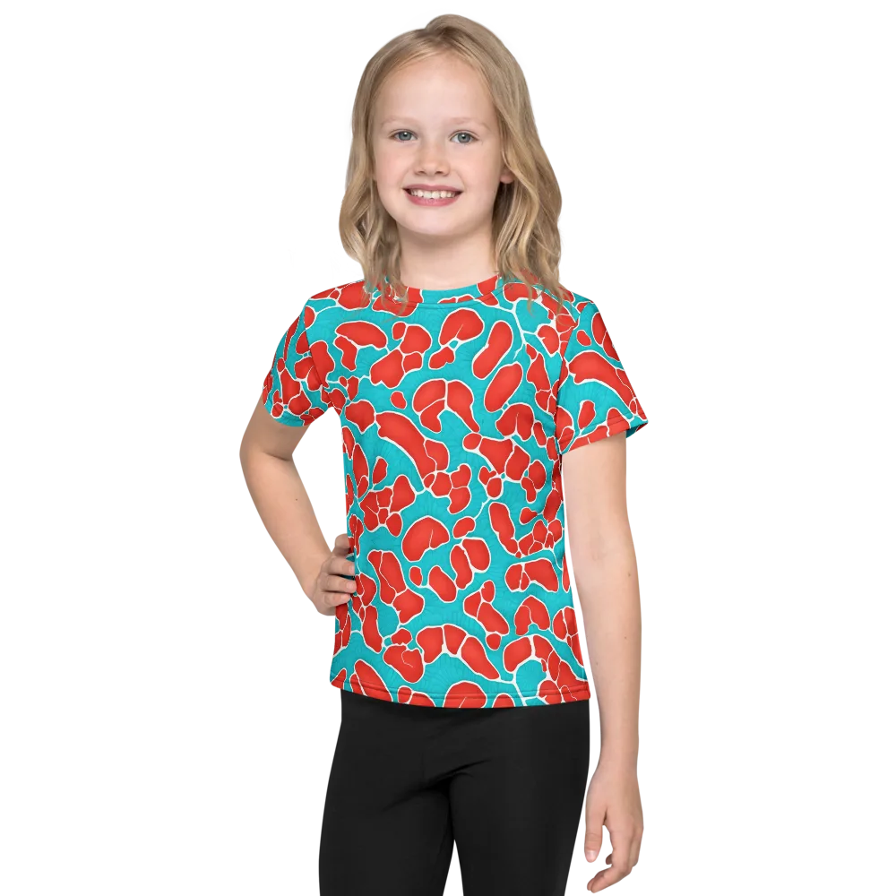 Turquoise Reef on Kids Crew Neck T-Shirt — Front