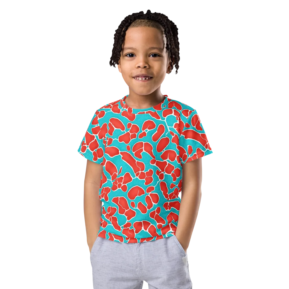 Turquoise Reef on Kids Crew Neck T-Shirt — Front