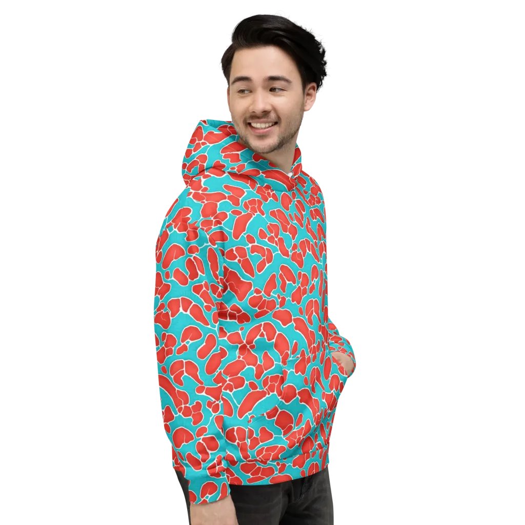 Turquoise Reef on Hoodie — Right