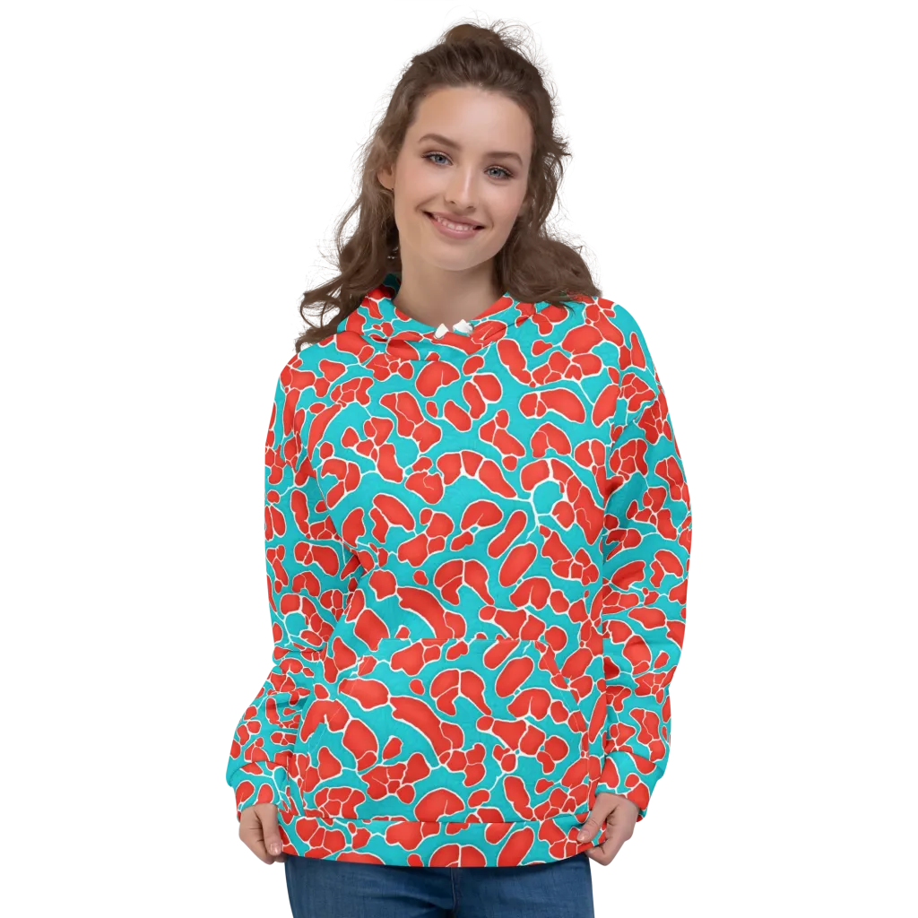 Turquoise Reef on Hoodie — Front