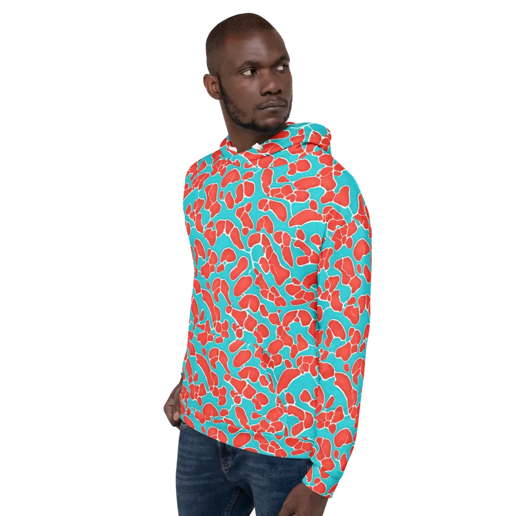 Turquoise Reef on Hoodie — Left
