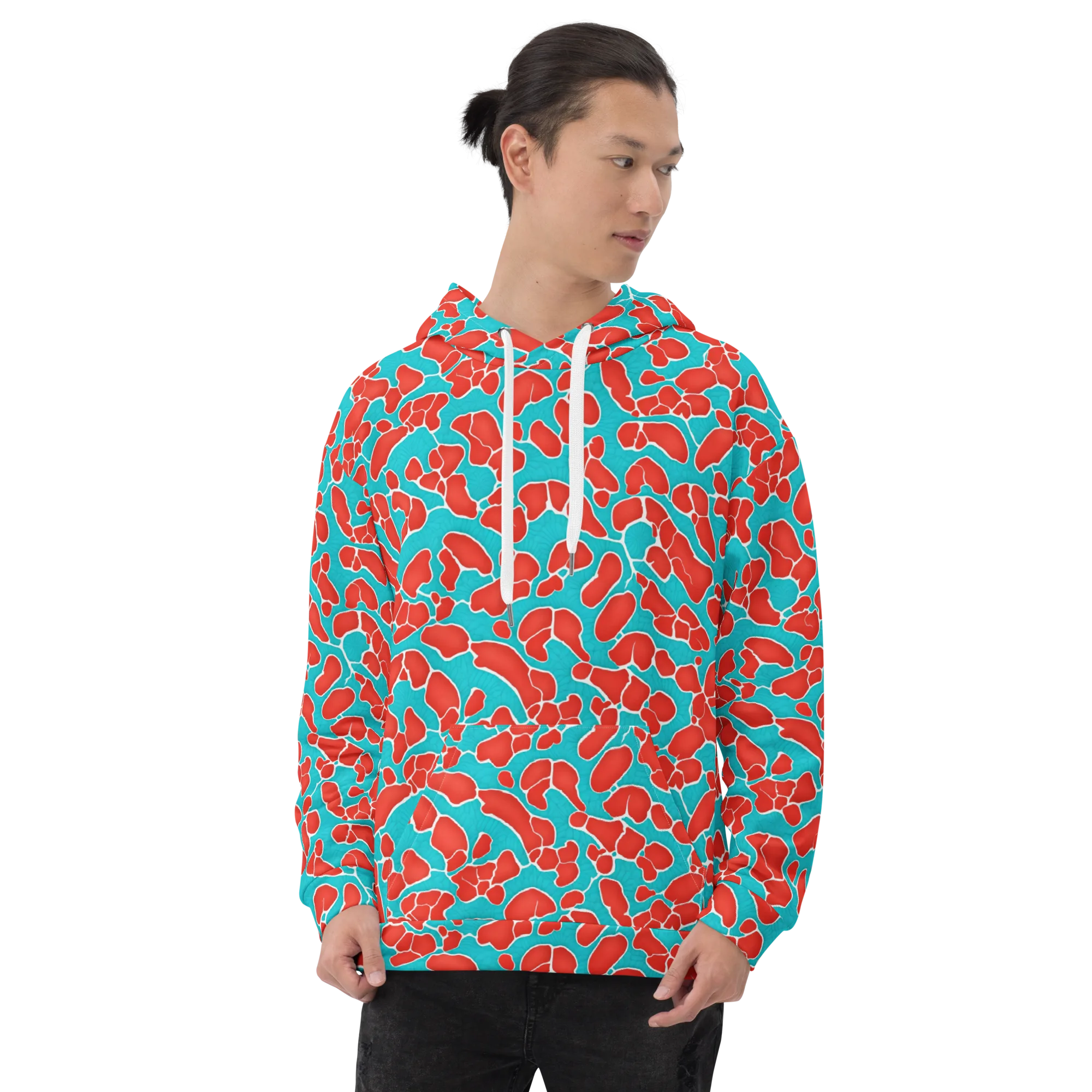 Turquoise Reef on Hoodie — Front