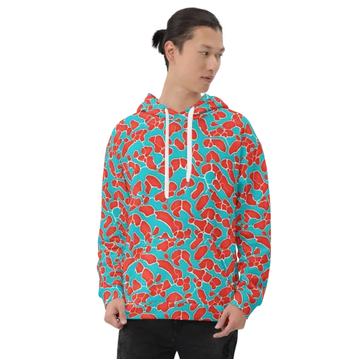 Turquoise Reef on a Hoodie