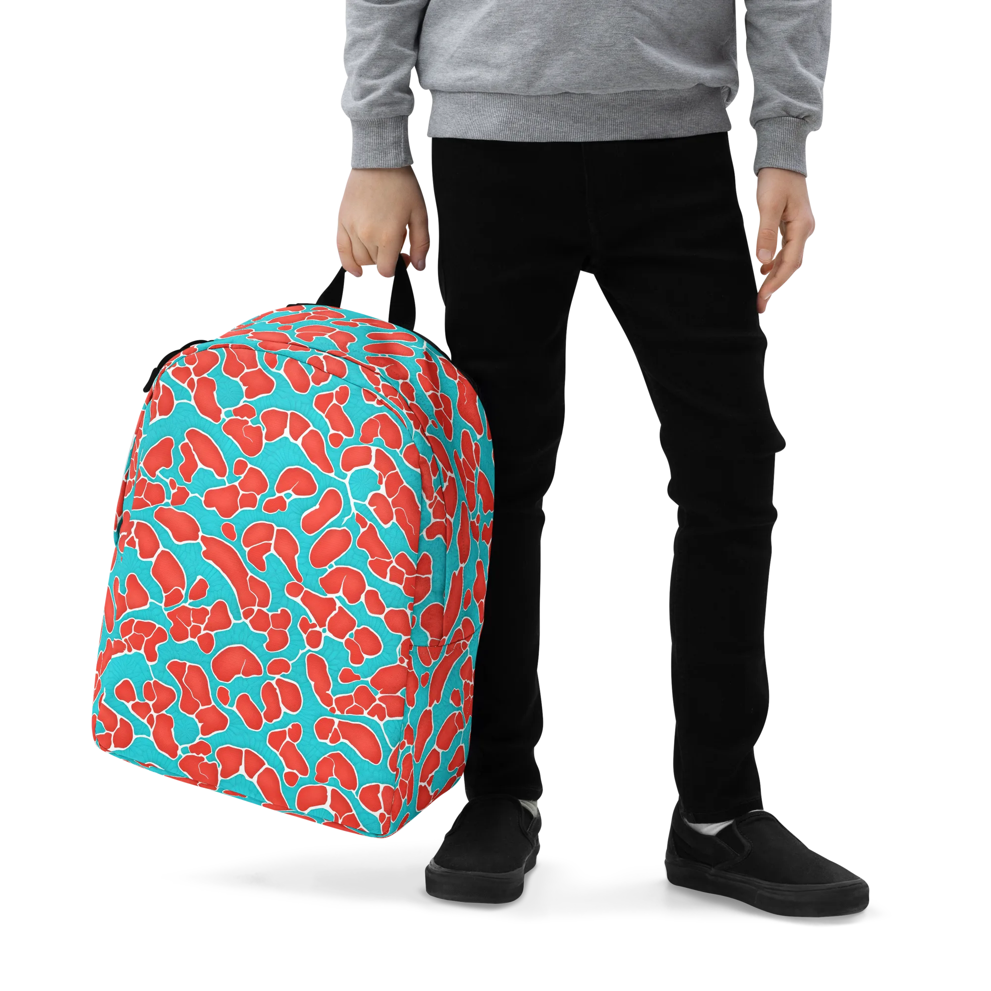 Turquoise Reef on Minimalist Backpack — Zoomed-in