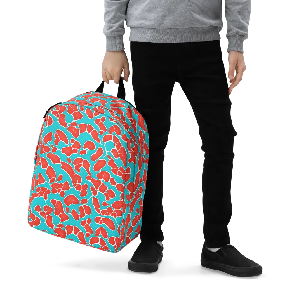 Turquoise Reef on Minimalist Backpack — Zoomed-in