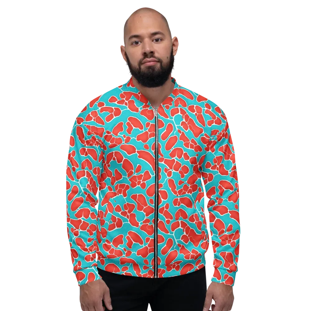 Turquoise Reef on Bomber Jacket — Front