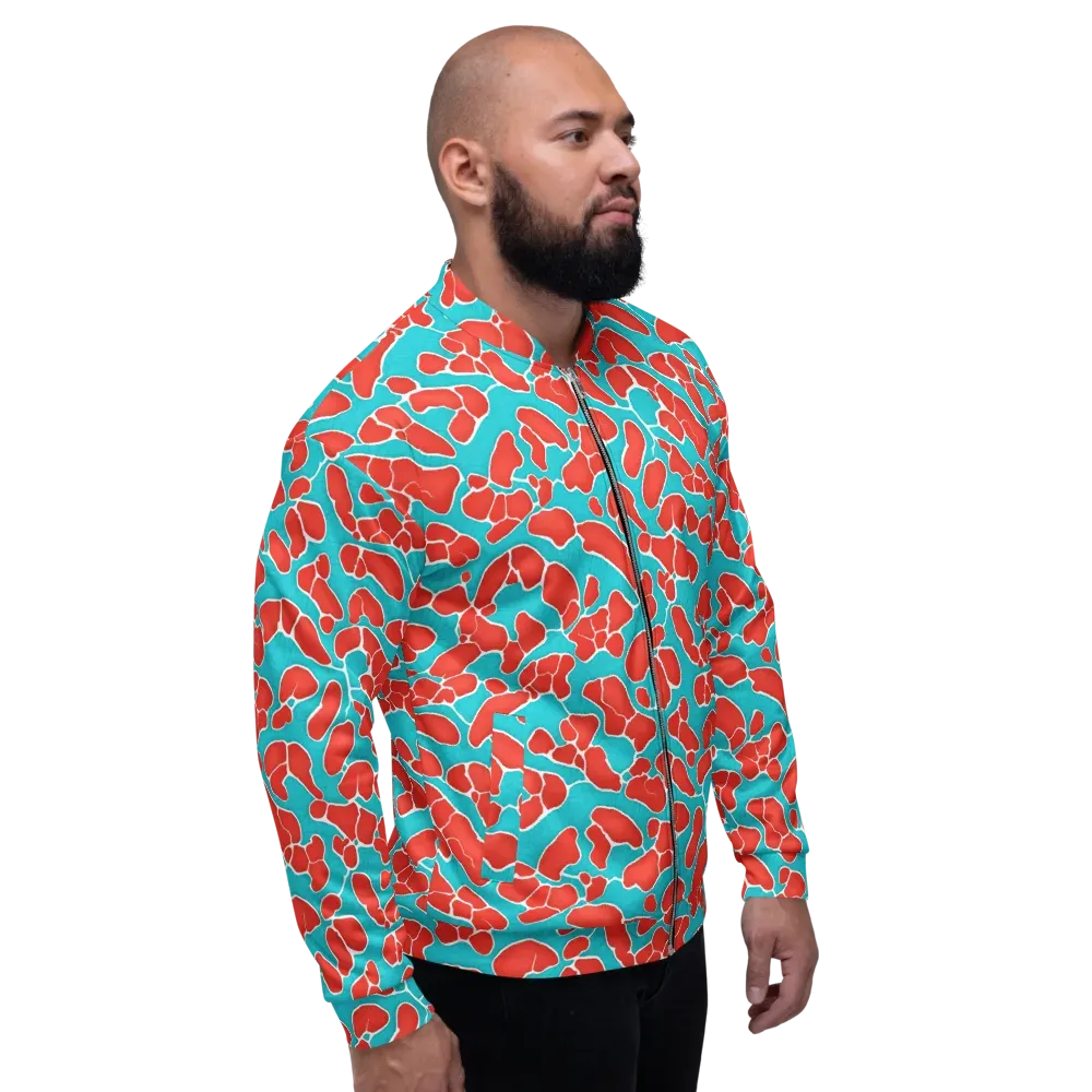 Turquoise Reef on Bomber Jacket — Right