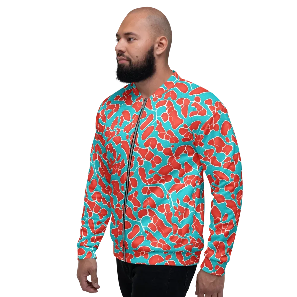 Turquoise Reef on Bomber Jacket — Left