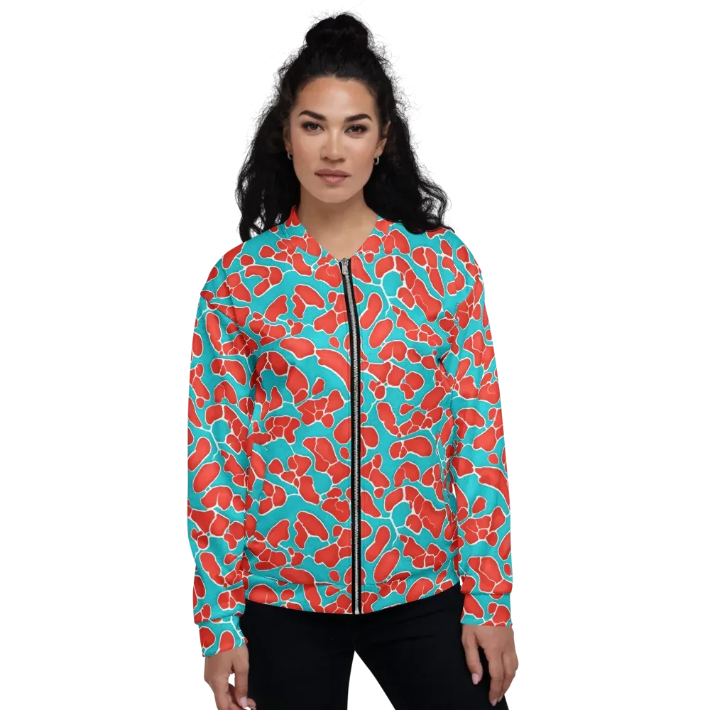 Turquoise Reef on Bomber Jacket — Front