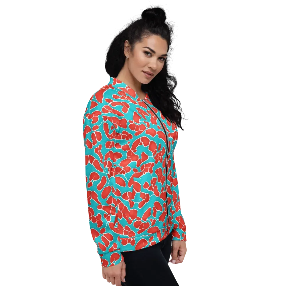 Turquoise Reef on Bomber Jacket — Right
