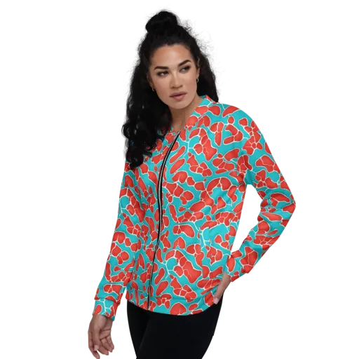 Turquoise Reef on a Bomber Jacket