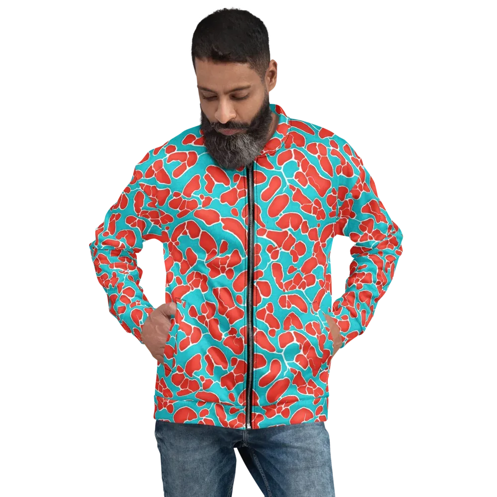 Turquoise Reef on Bomber Jacket — Front