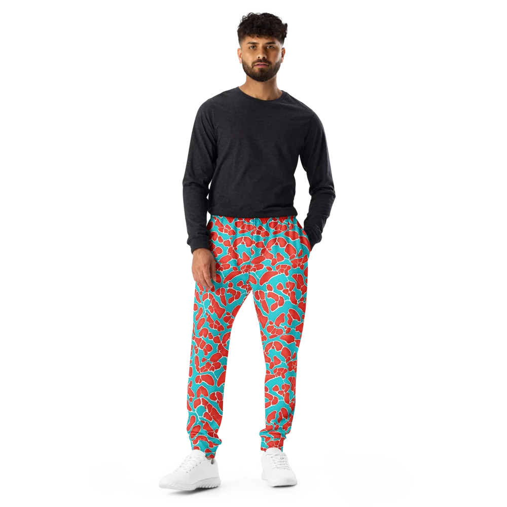 Turquoise Reef on Men's Joggers — Front