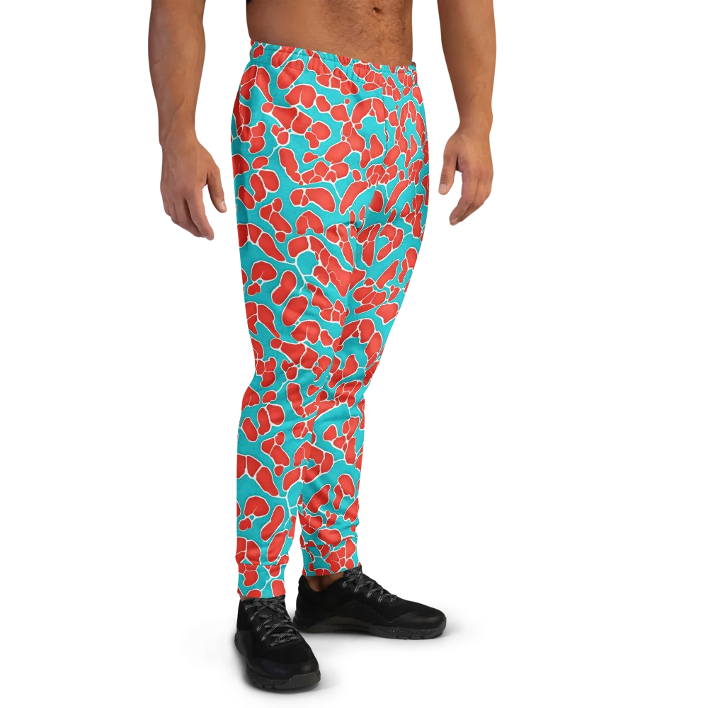 Turquoise Reef on Men's Joggers — Right
