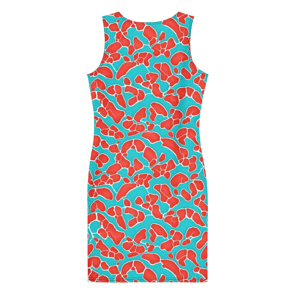 Turquoise Reef on Bodycon Dress — Back
