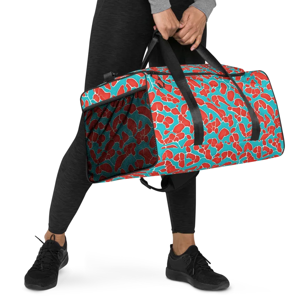 Turquoise Reef on Duffle Bag — Right Front