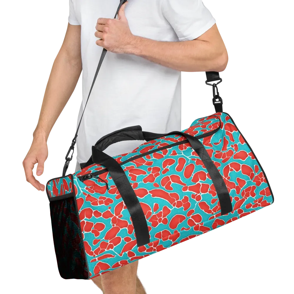 Turquoise Reef on Duffle Bag — Right Front