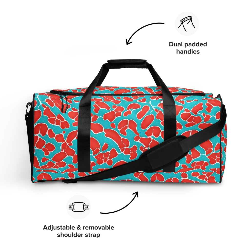 Turquoise Reef on Duffle Bag — Front