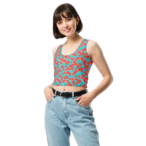 Turquoise Reef on a Crop Top