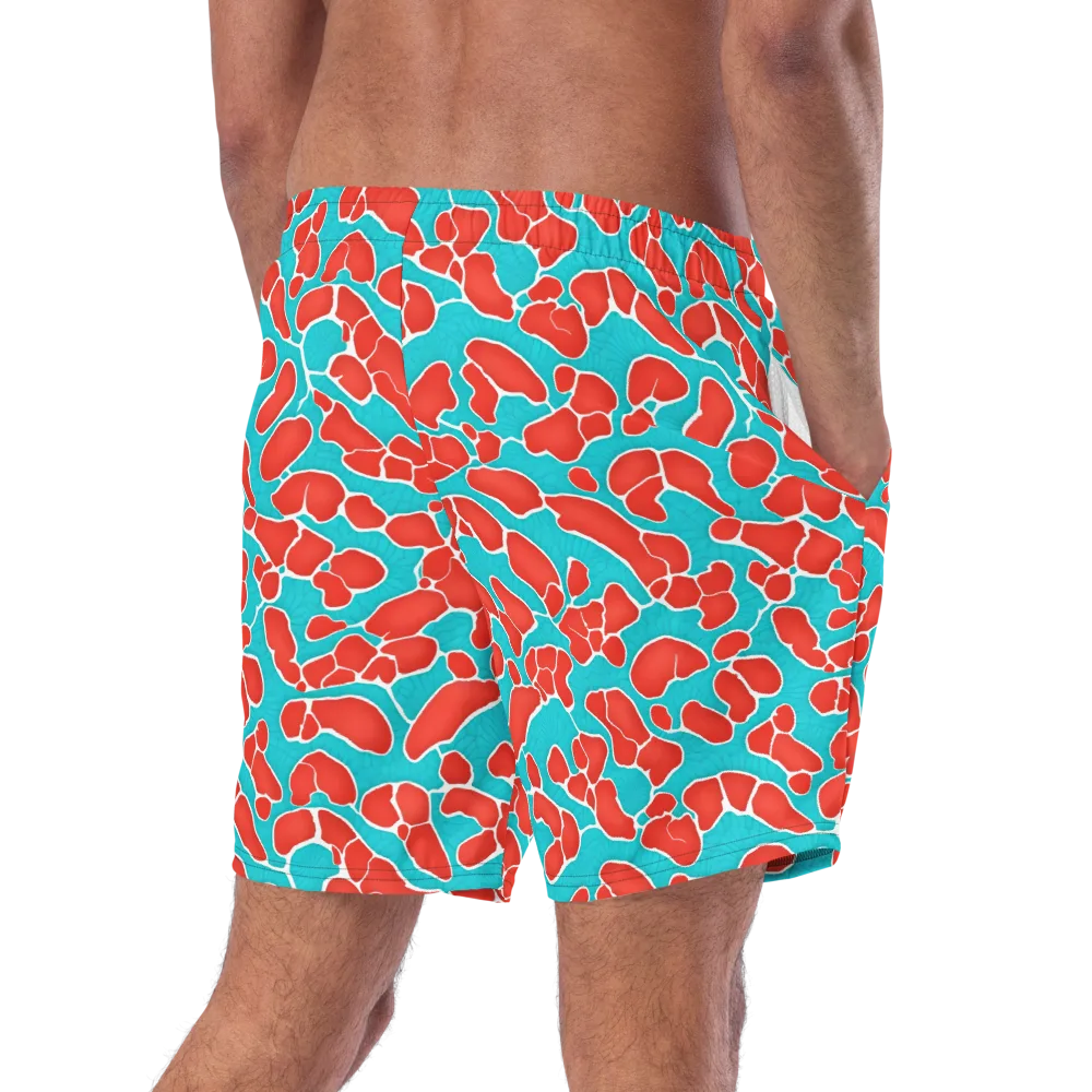 Turquoise Reef on Swim Trunks — Right Back