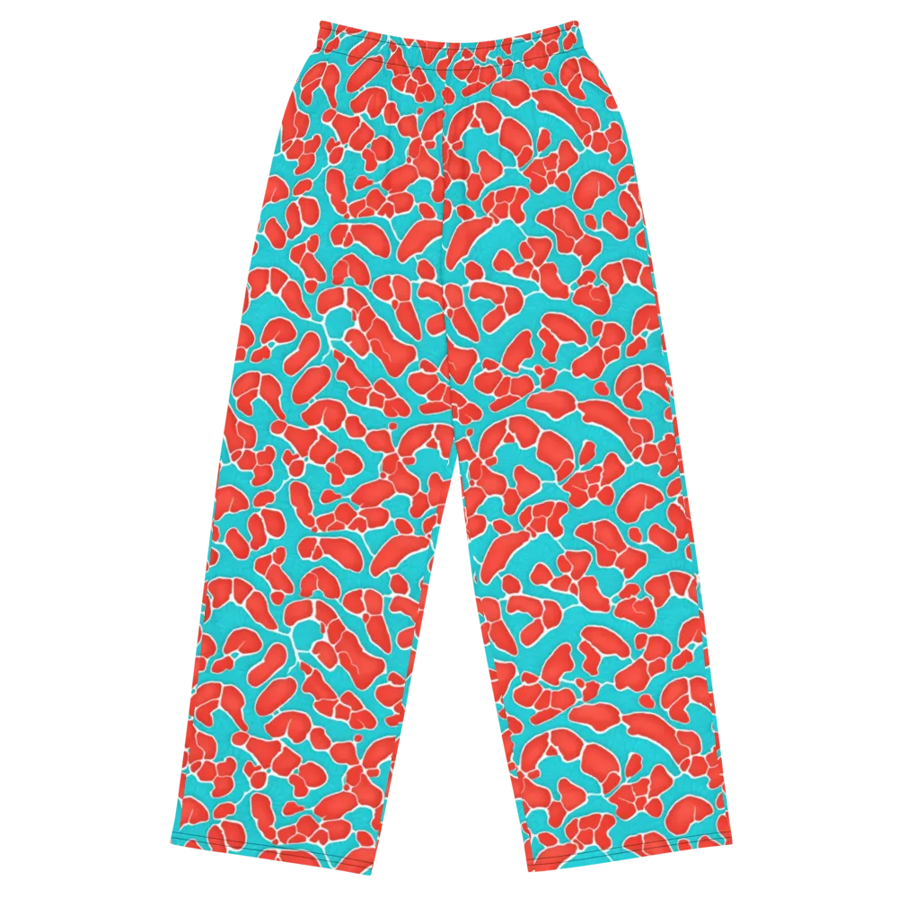 Turquoise Reef on Wide-Leg Pants — Front
