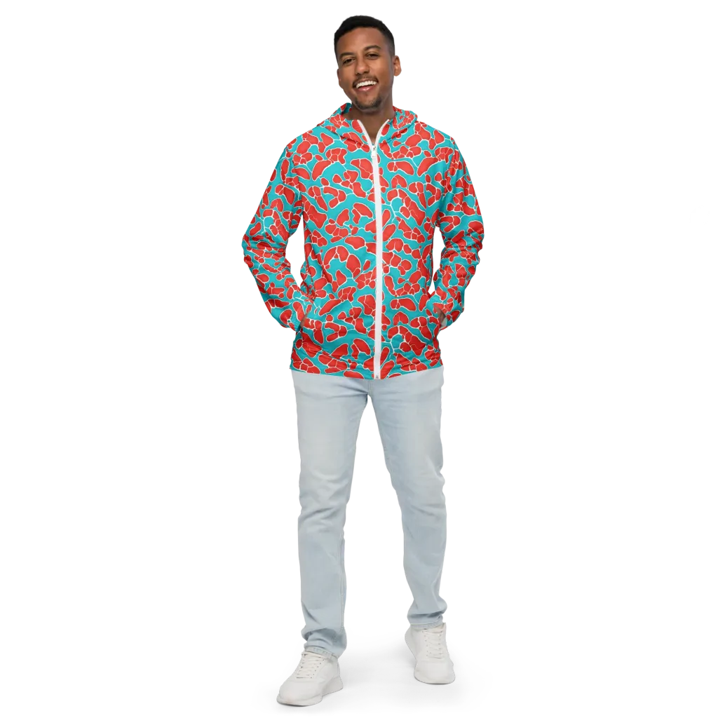 Turquoise Reef on Men's Windbreaker — Front