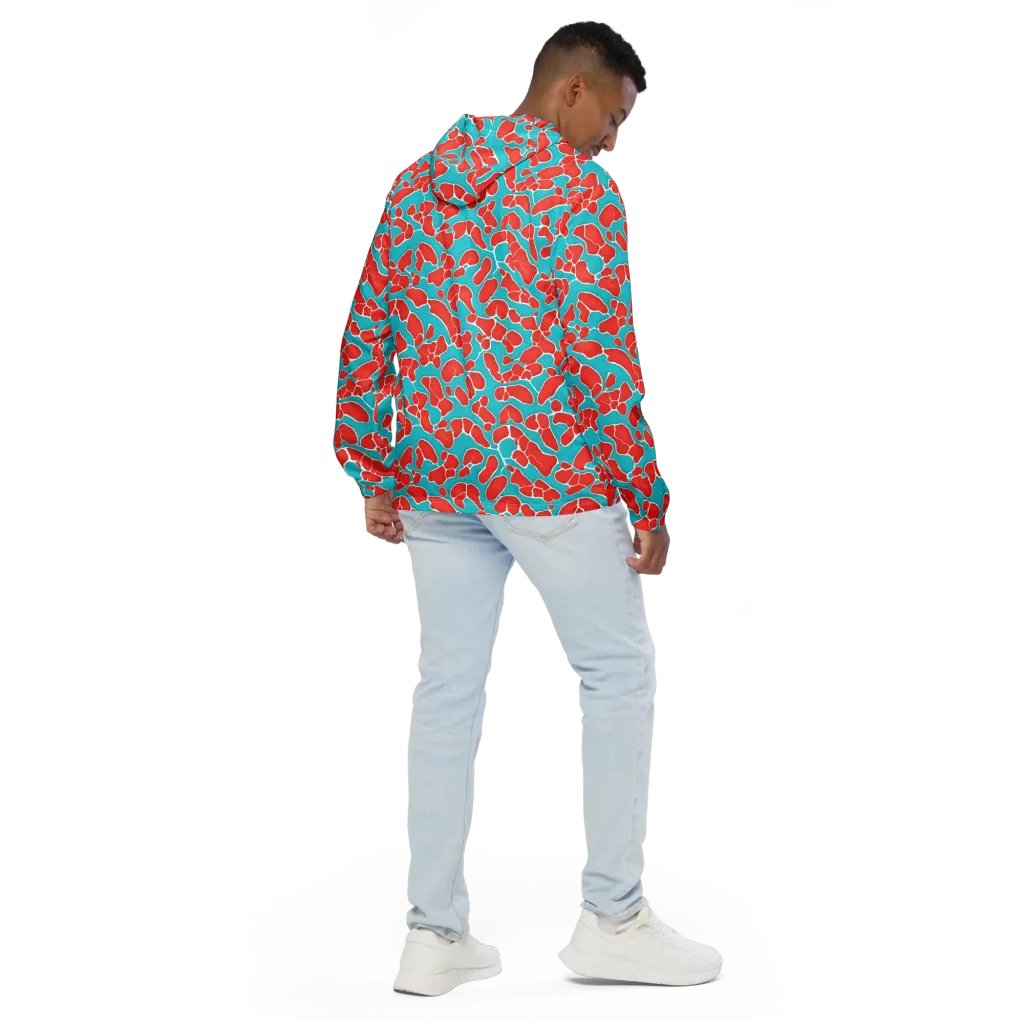 Turquoise Reef on Men's Windbreaker — Back