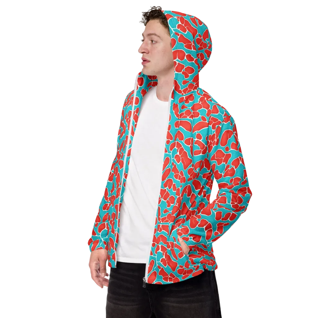 Turquoise Reef on Men's Windbreaker — Left Front
