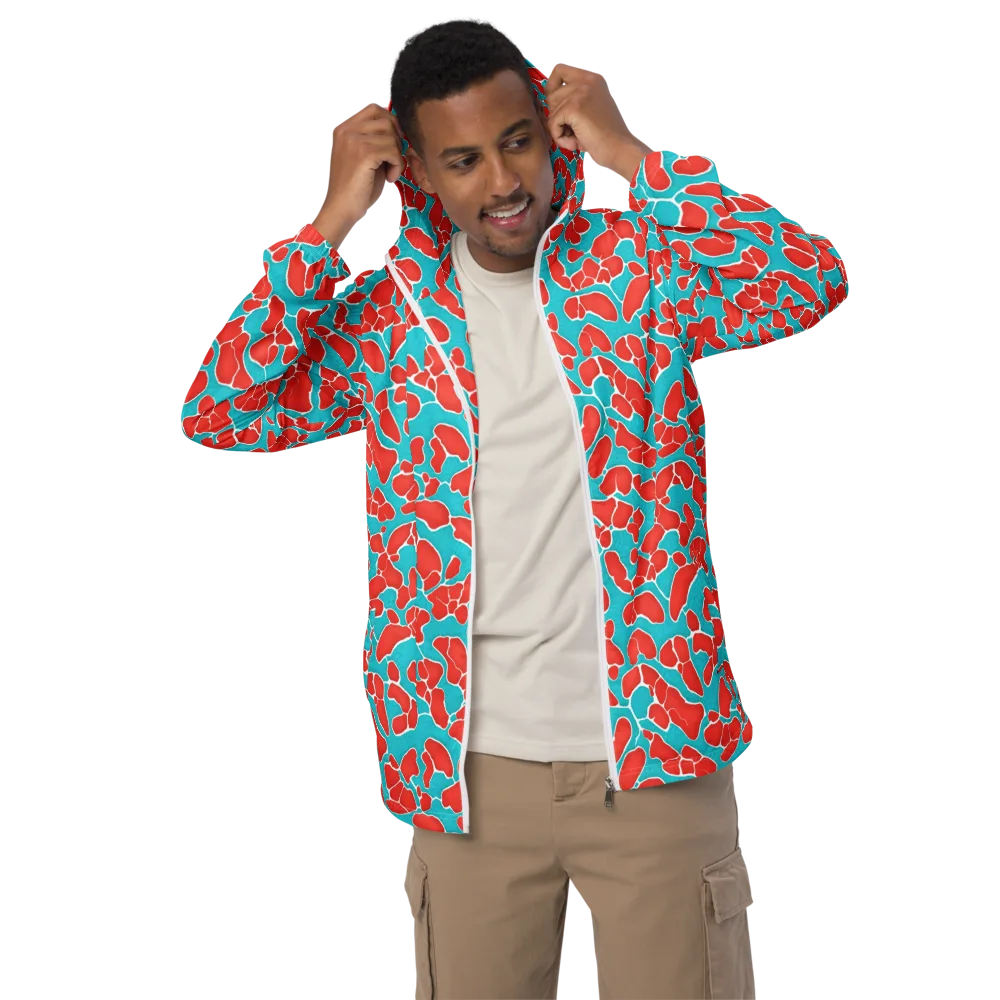 Turquoise Reef on Men's Windbreaker — Front