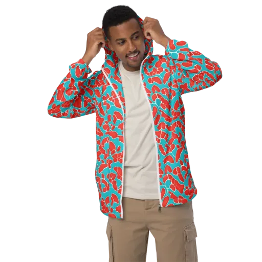 Turquoise Reef on a Men's Windbreaker