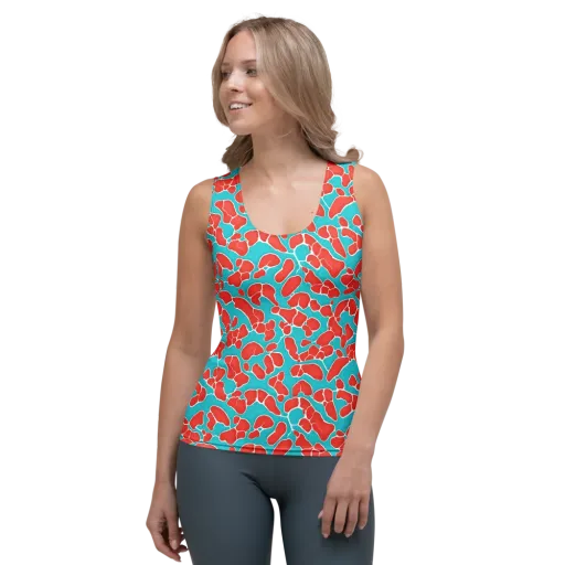 Turquoise Reef on a Women's Tank Top